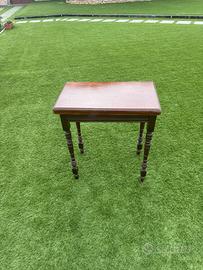 Tavolo da gioco vintage pieghevole in legno
