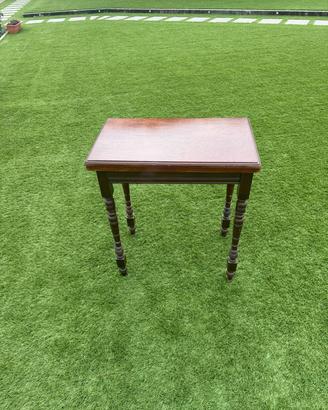 Tavolo da gioco vintage pieghevole in legno