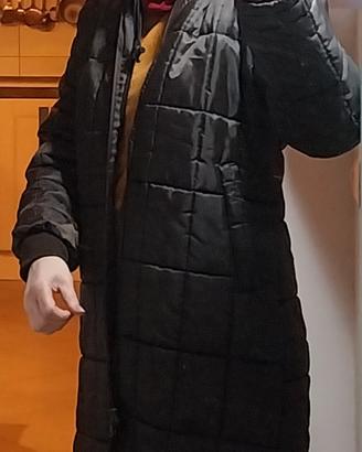 giacca marrone cioccolato lunga trapuntata inverna