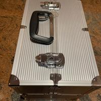 VALIGETTA PORTA TRUCCHI A 3 LIVELLI IN ALLUMINIO