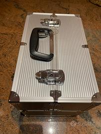 VALIGETTA PORTA TRUCCHI A 3 LIVELLI IN ALLUMINIO