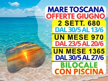 Appartamenti case vacanze mese giugno mare Toscana