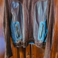 Just Cavalli giacca pelle/jeans/camoscio
