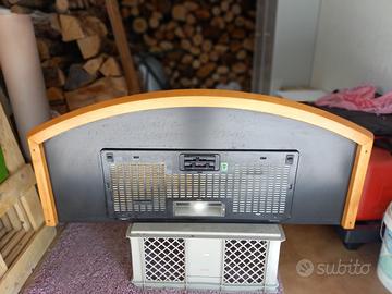 Cappa in rame con bordo in legno e misura 120 x 54