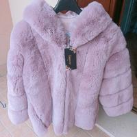 cappotto in pelliccia rosa 