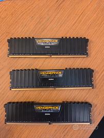 memoria ram corsair vengeance ddr4  3x8gb