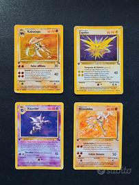 Carte Pokemon Set Fossil Prima Edizione 