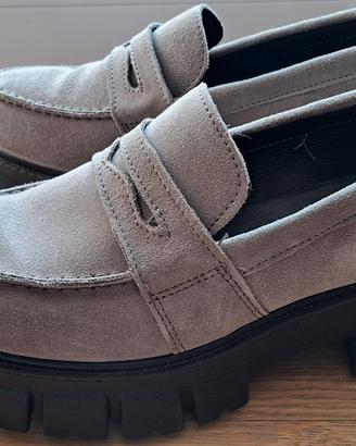 scarpe donna mocassino alto
