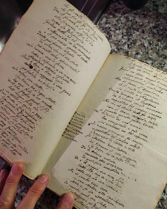 Libro antico Pisa 1804 con manoscritti originali ‘