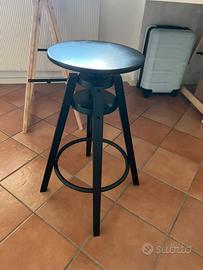 Sgabello dalfred  ikea alto nero girevole