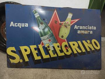 Insegna smaltata San Pellegrino rara