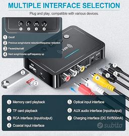 Ricevitore trasmettitore Bluetooth5.0 FM stereoAUX