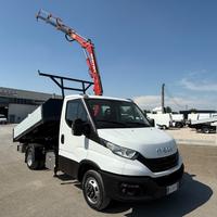 Iveco daily 35-160 ribaltabile trilaterale con gru