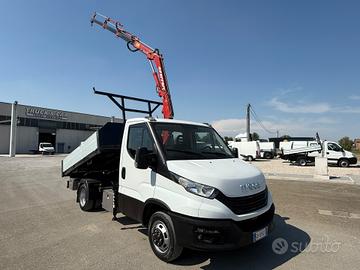 Iveco daily 35-160 ribaltabile trilaterale con gru