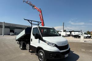 Iveco daily 35-160 ribaltabile trilaterale con gru