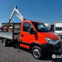 Iveco daily 35C14 gru e cassone fisso 2012 METANO