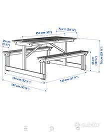 Tavolo da esterno ikea Lerholmen