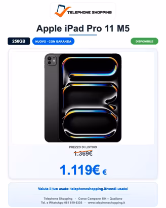 Apple iPad Pro 11 M5 256GB Nuovo