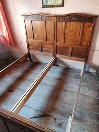 Letto in castagno fine 800