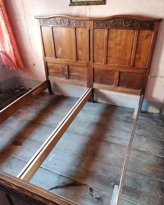 Letto in castagno fine 800