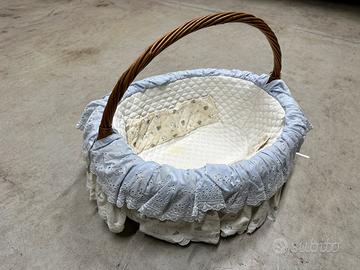 Cesto vimini buancheria beauty case