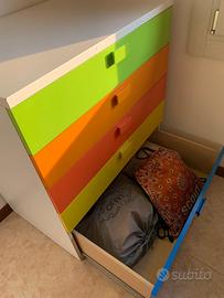 Cassettiera capiente cameretta o ripostiglio