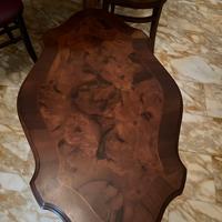 TAVOLINO LAVORATO OVALE PRIMI DEL NOVECENTO