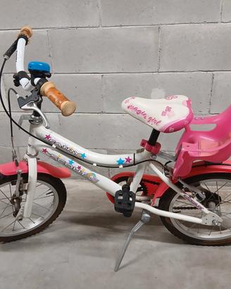 Bici Bambina con seggiolino posteriore