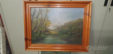 Quadro con cornice legno massello