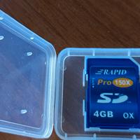 Scheda di memoria SD 4GB Rapido Pro 150x