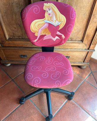 Sedia con rotelle per scrivania bambina