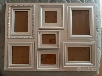 Portafoto multiplo da parete / cornice argento