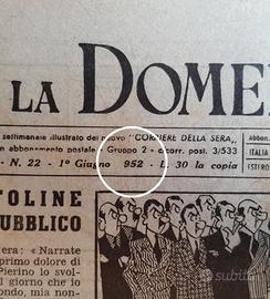 1952, n°22 la Domenica del Corriere con errore