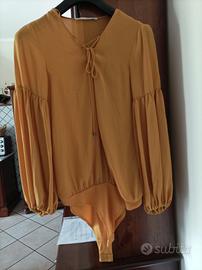 Camicia donna a body Zara colore giallo Ocre tg.L