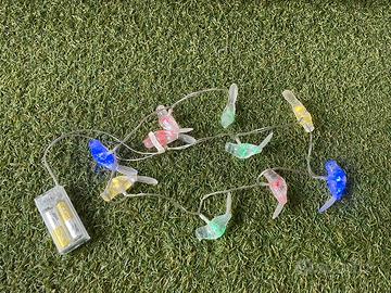 luci colorate uccellini