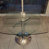 tavolo cristallo ellisse allungabile 