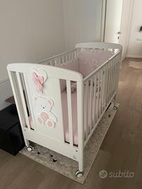 Lettino Italbaby peluche rosa