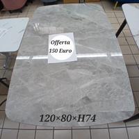 Tavoli effetto marmo due colori disp.