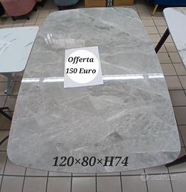 Tavoli effetto marmo due colori disp.