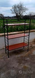 Anni'60 - Etagere In Metallo Nero E Teak