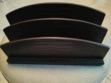 Elegante porta documenti da scrivania in pelle