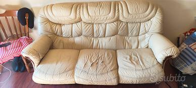 Divano in pelle 3 posti