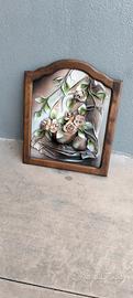 Quadro Tridimensionale Cuoio Rose 