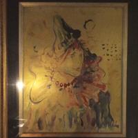 Quadro Clown lastra oro Aldo Dorella