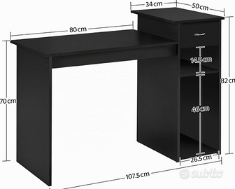Scrivania per Computer con Cassetto Moderno