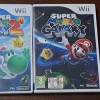 lotto giochi Nintendo wii super mario galaxy 1 e 2