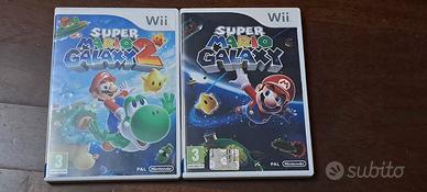 lotto giochi Nintendo wii super mario galaxy 1 e 2