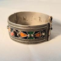 Bracciale marocchino barbero metallo e smalto vint