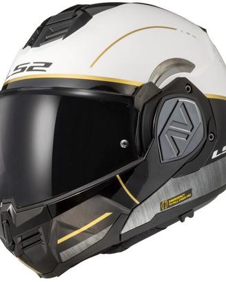 CASCO MOTO MODULARE LS2 ADVANT IRON MATT WHITE