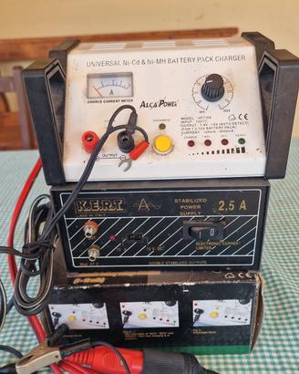 Caricabatterie  auto-casa e alimentatore stabilizz
